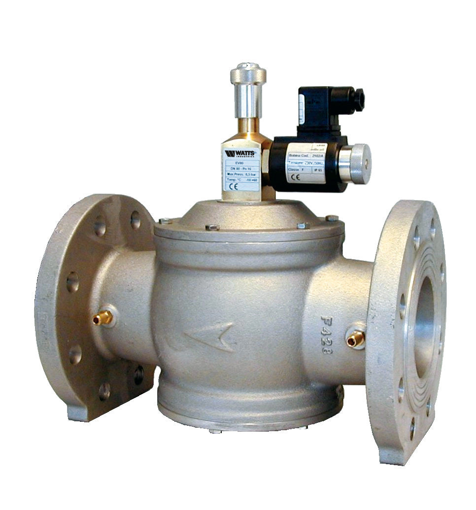 Ventile electromagnetice de gaz, rearmare manuală, racorduri cu flanşe Ventile electromagnetice de gaz, rearmare manuală, racorduri cu flanşe